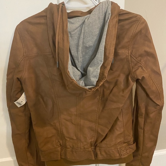 Brown leather jacket with original tag - Picture 4 of 4